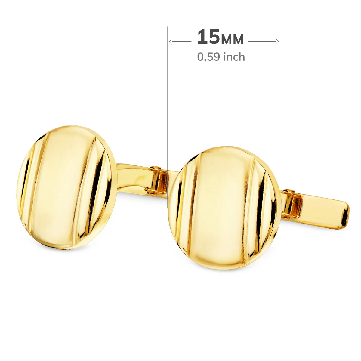 Gemelos Oro 15 mm.