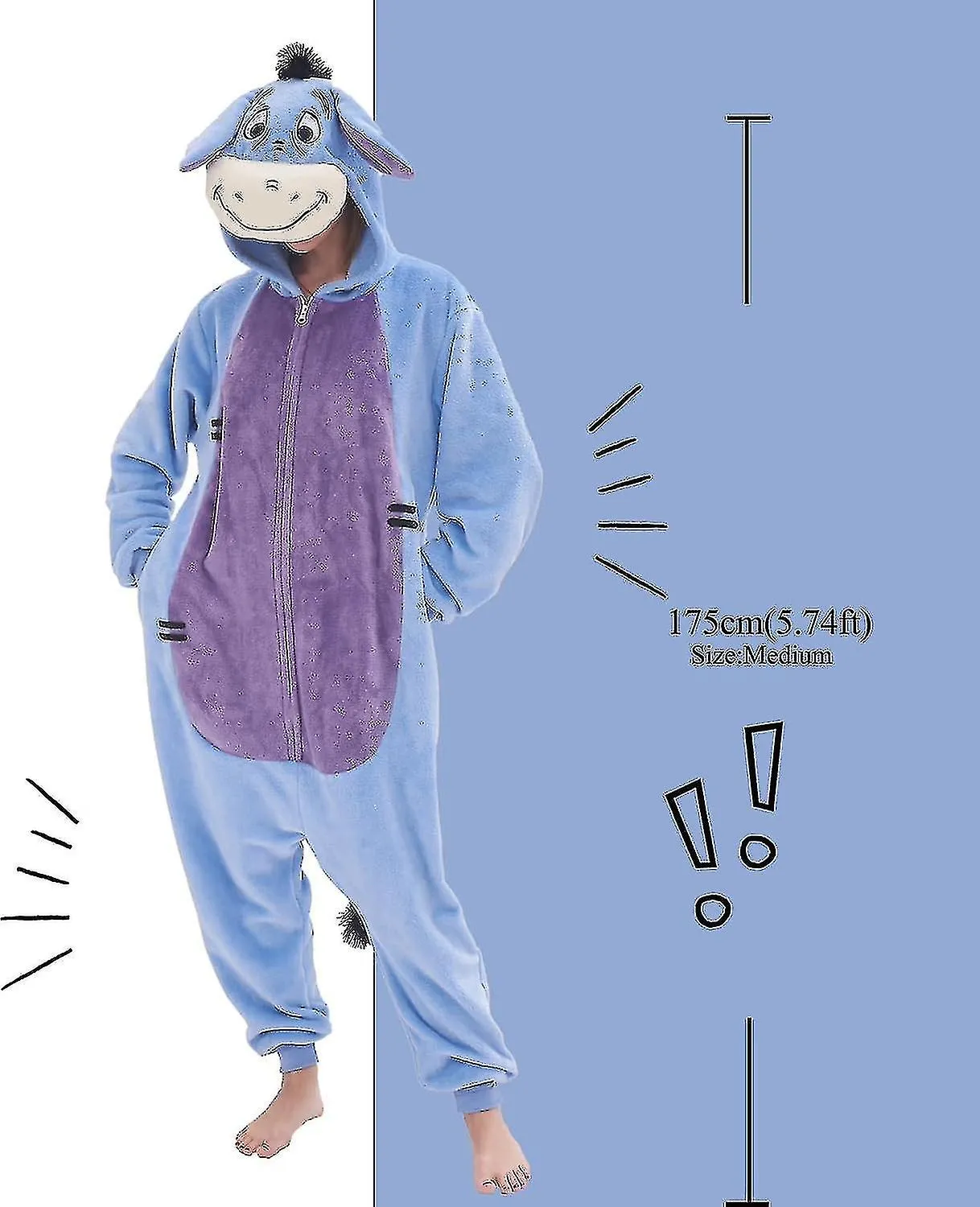Gonaap Unisex Adulto Mameluco Pijama Animal One Piece Costume Cosplay Ropa de dormir