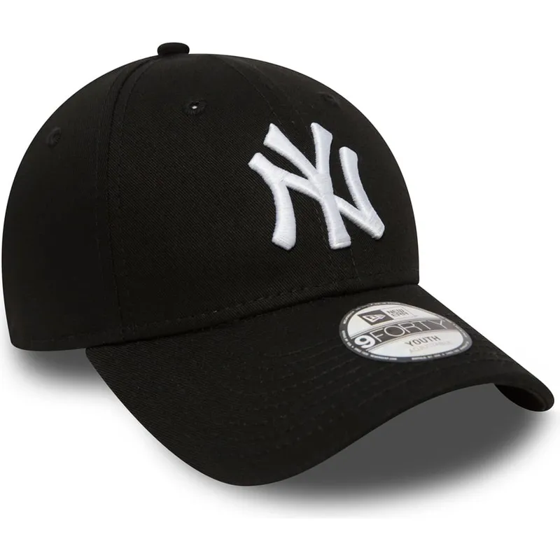 Gorra curva negra ajustable para niño 9FORTY Essential de New York Yankees MLB de New Era