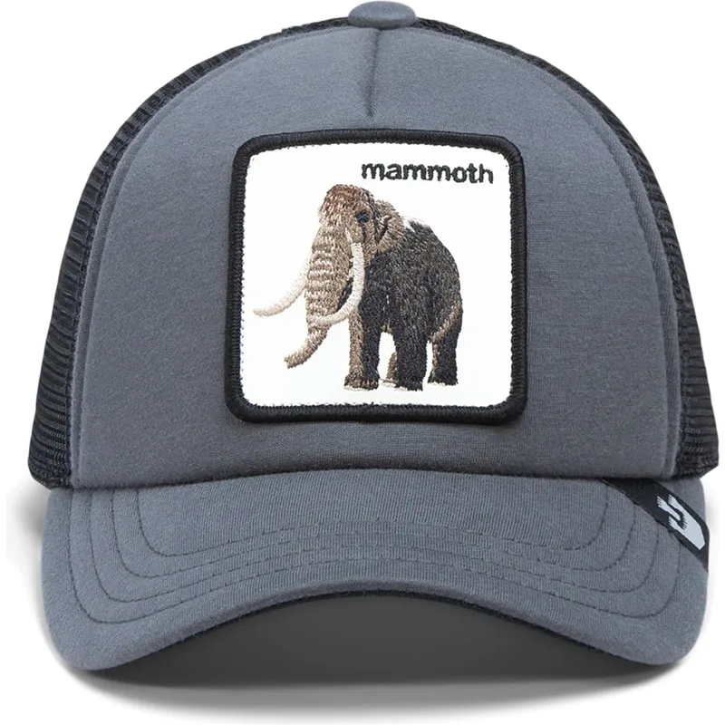 Gorra trucker gris para niño mamut Mammoth Fuzzy Trunk Extinct The Farm de Goorin Bros.
