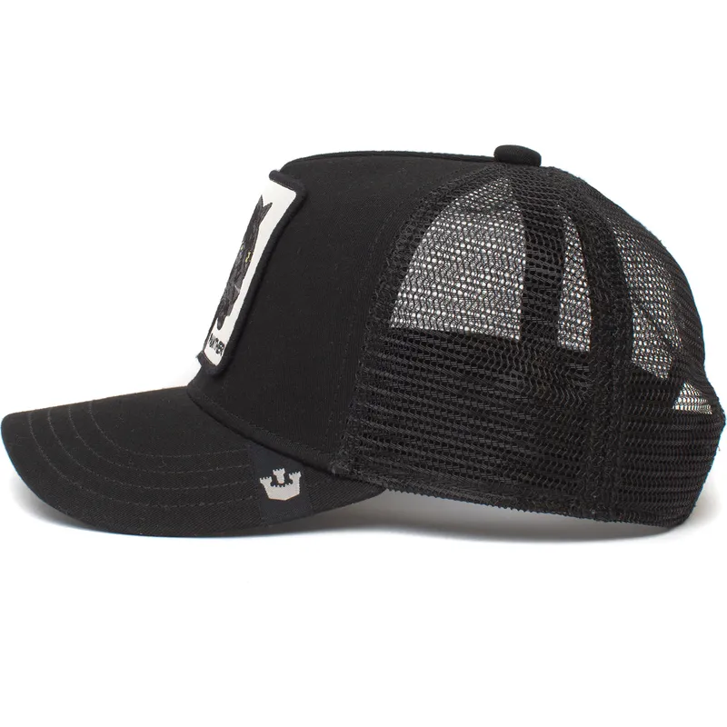 Gorra trucker negra para niño pantera Panther Cub The Farm de Goorin Bros.