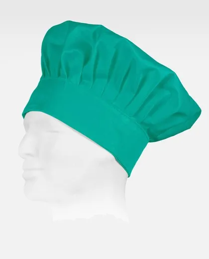 Gorro liso cocinero con velcro Verde