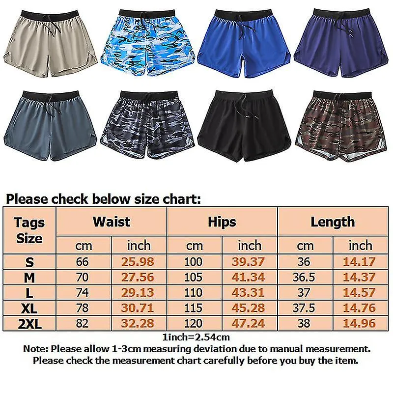 Hombre Classic Fit Pockets Pantalones cortos de gimnasio Mens Summer Leisure Camuflaje Print