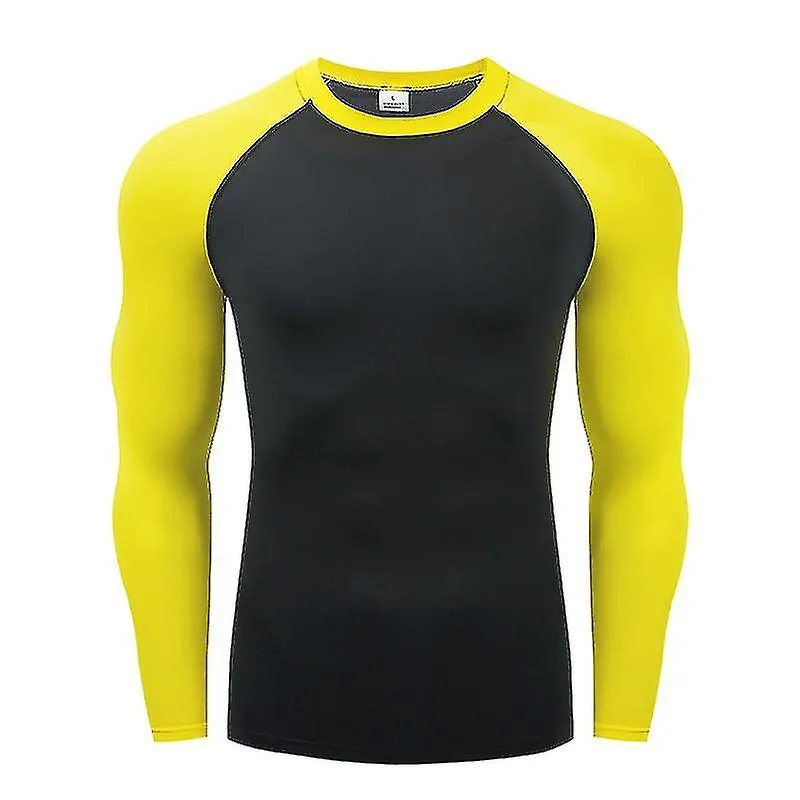 Hombres Compresión Running Camiseta Fitness Tight Manga Larga Sport Camiseta Entrenamiento Jogging Camisas Gimnasio Ropa Deporti