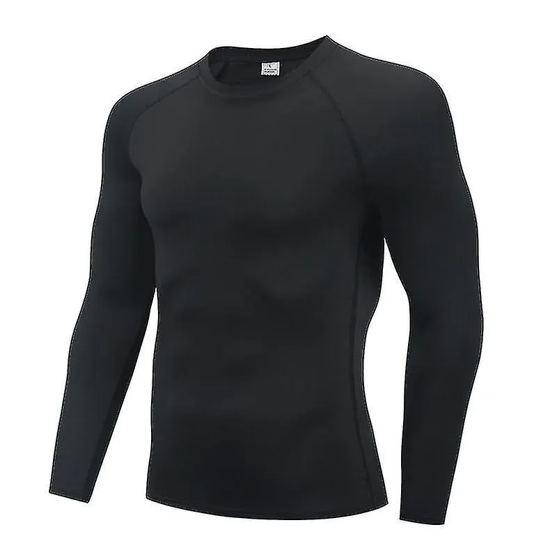 Hombres Compresión Running Camiseta Fitness Tight Manga Larga Sport Camiseta Entrenamiento Jogging Camisas Gimnasio Ropa Deporti