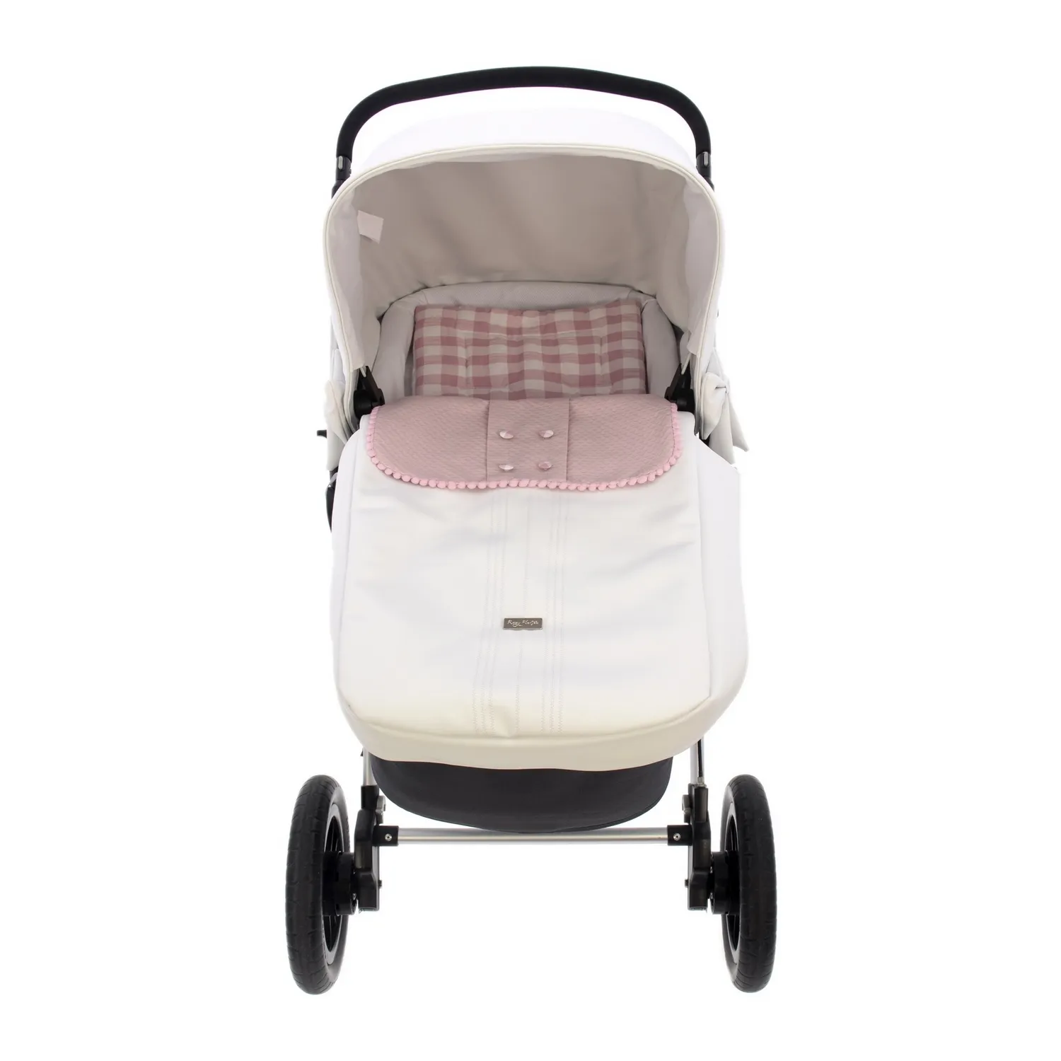 I get three uses for a universal carrycot. White and pink