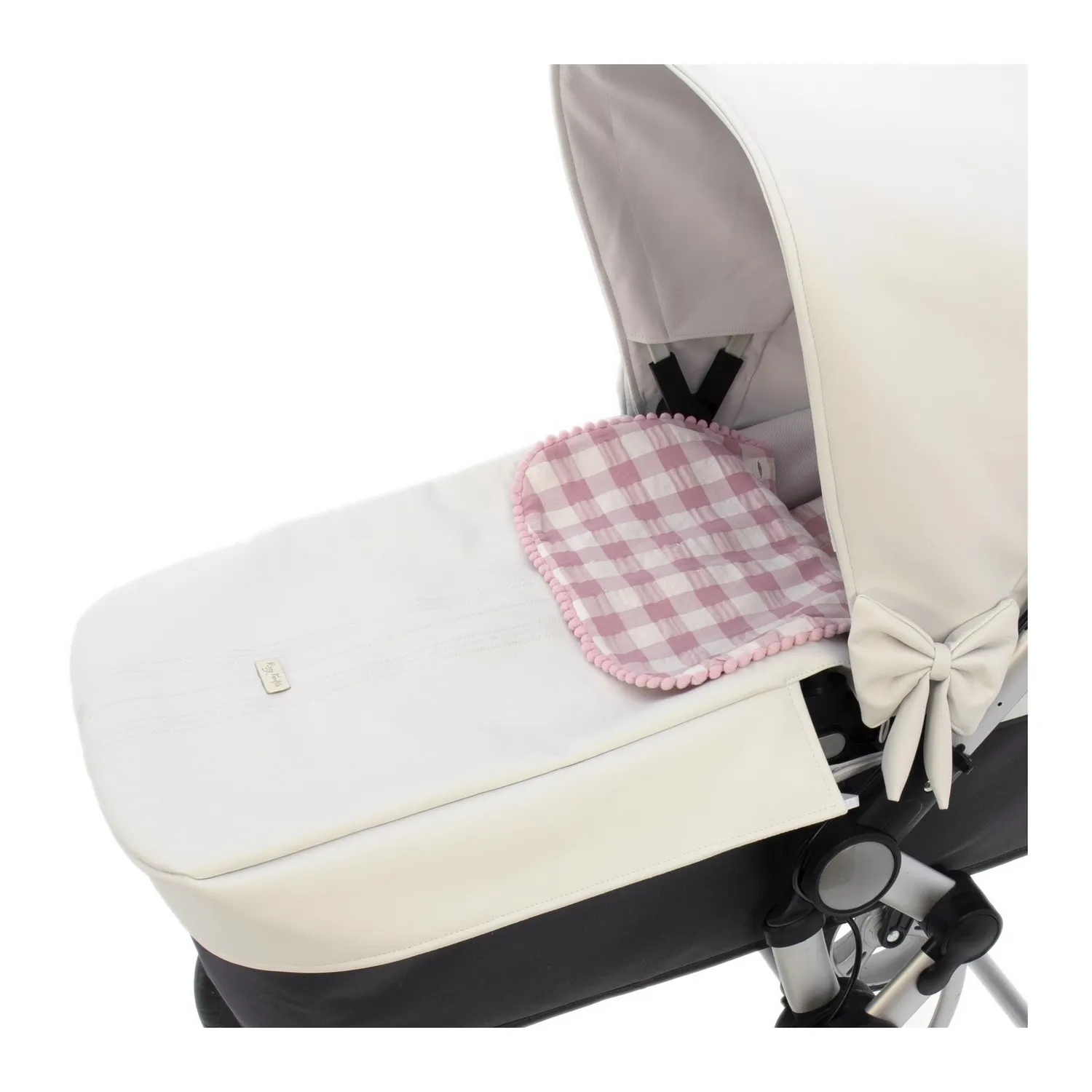 I get three uses for a universal carrycot. White and pink
