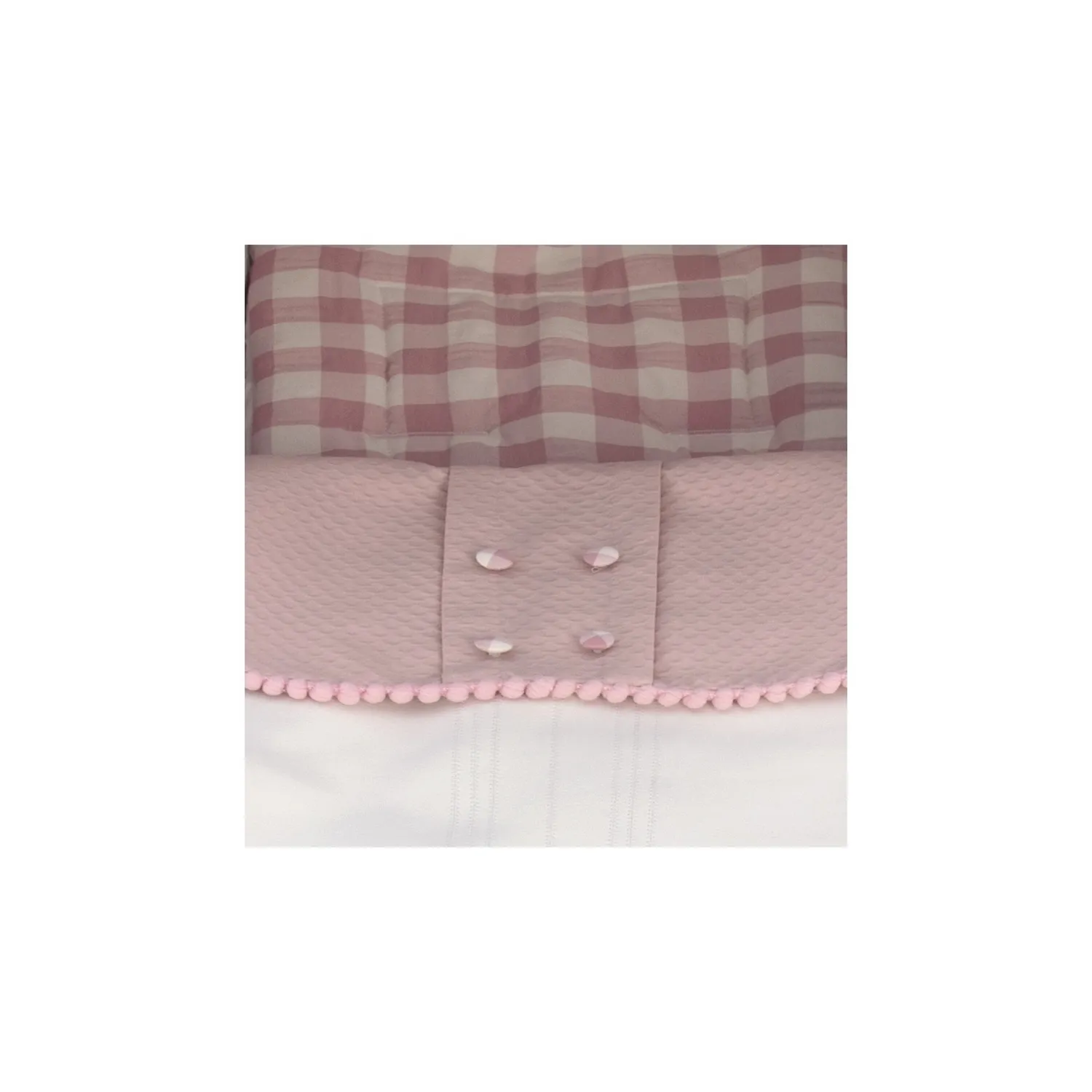 I get three uses for a universal carrycot. White and pink