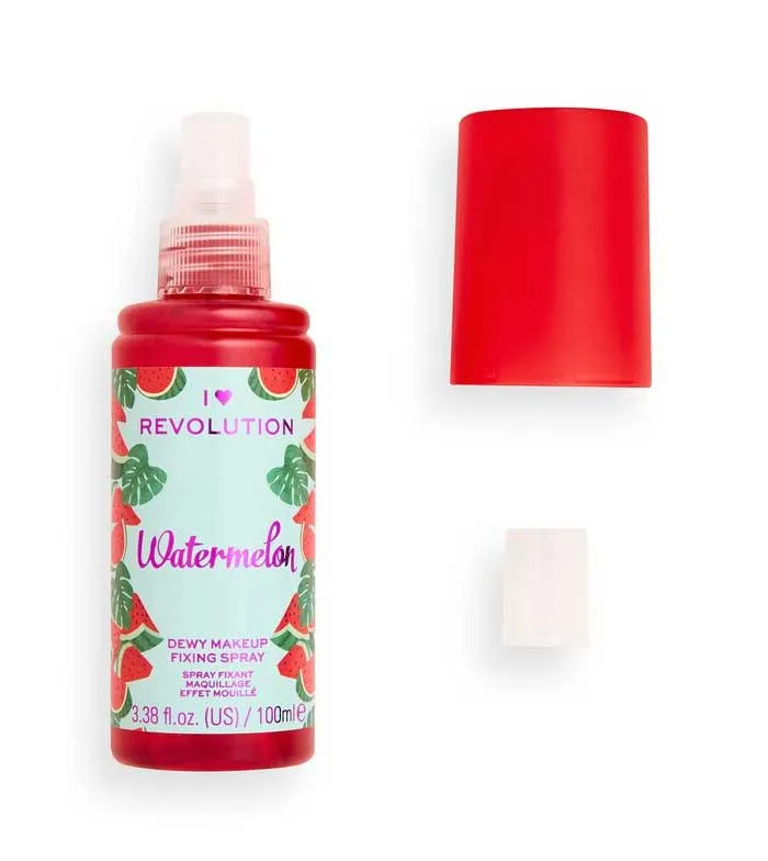 I HEART REVOLUTION  SPRAY FIJADOR DE MAQUILLAJE DEWY  WATERMELON