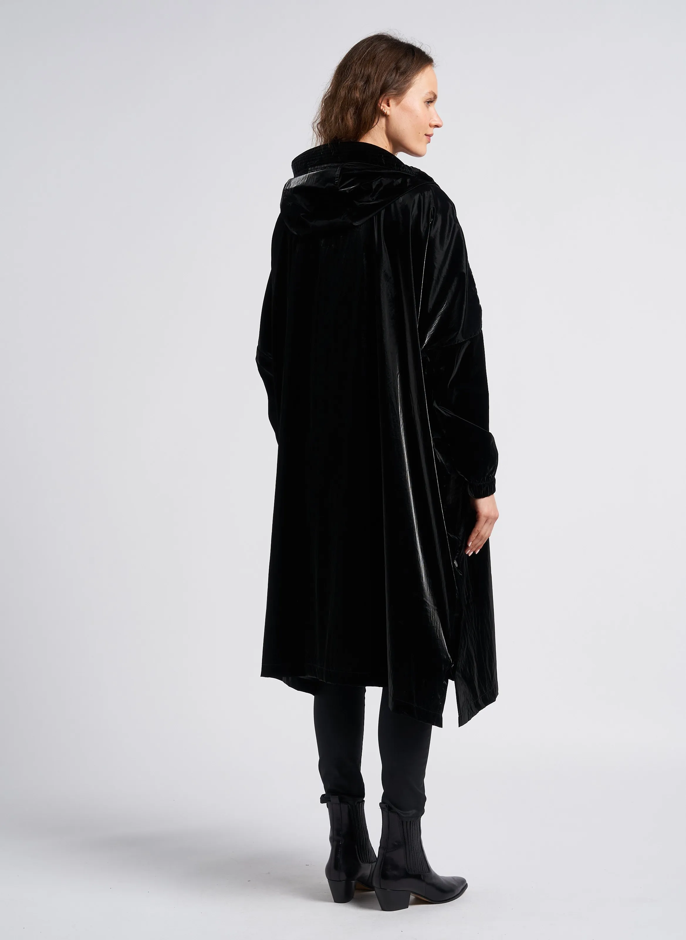 IKKS Vaquero skinny encerado de talle alto de mezcla de algodón en negro