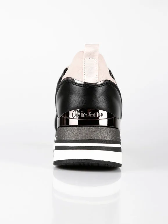 Inblu Zapatillas de mujer con pedrería y plataforma