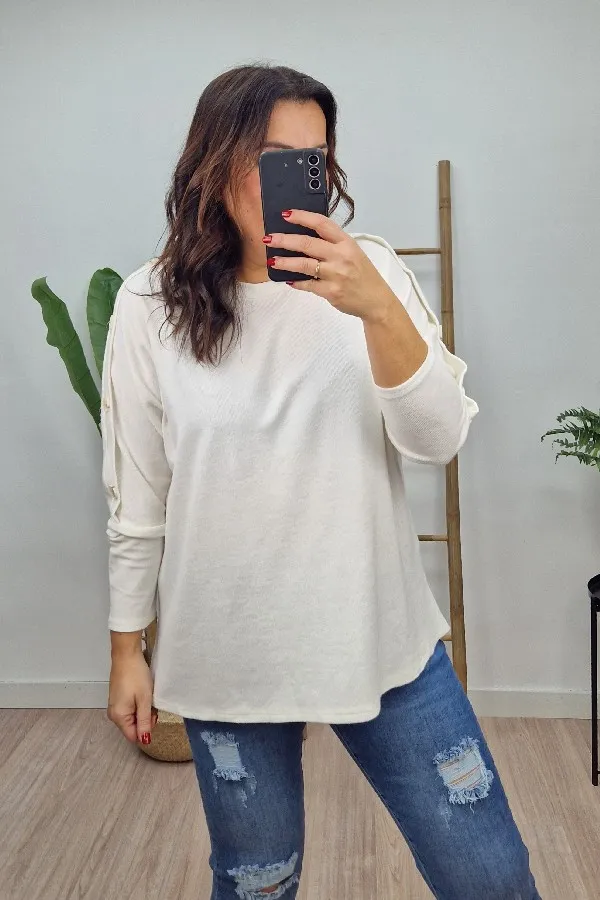 Jersey Botones Blanco