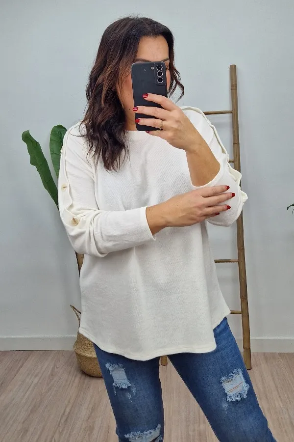 Jersey Botones Blanco