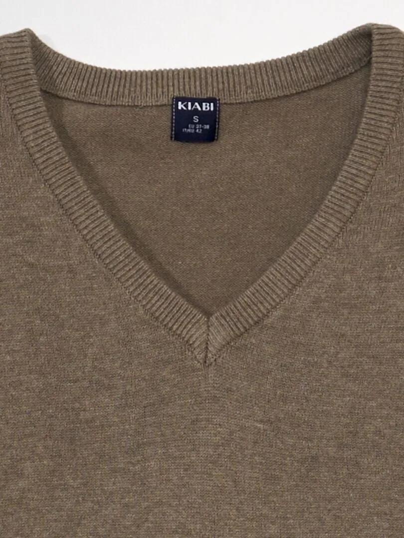 JERSEY BáSICO DE PUNTO LISO  BEIGE CHINé