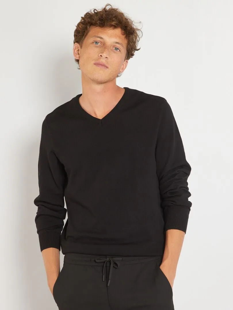 JERSEY BáSICO DE PUNTO LISO  NEGRO
