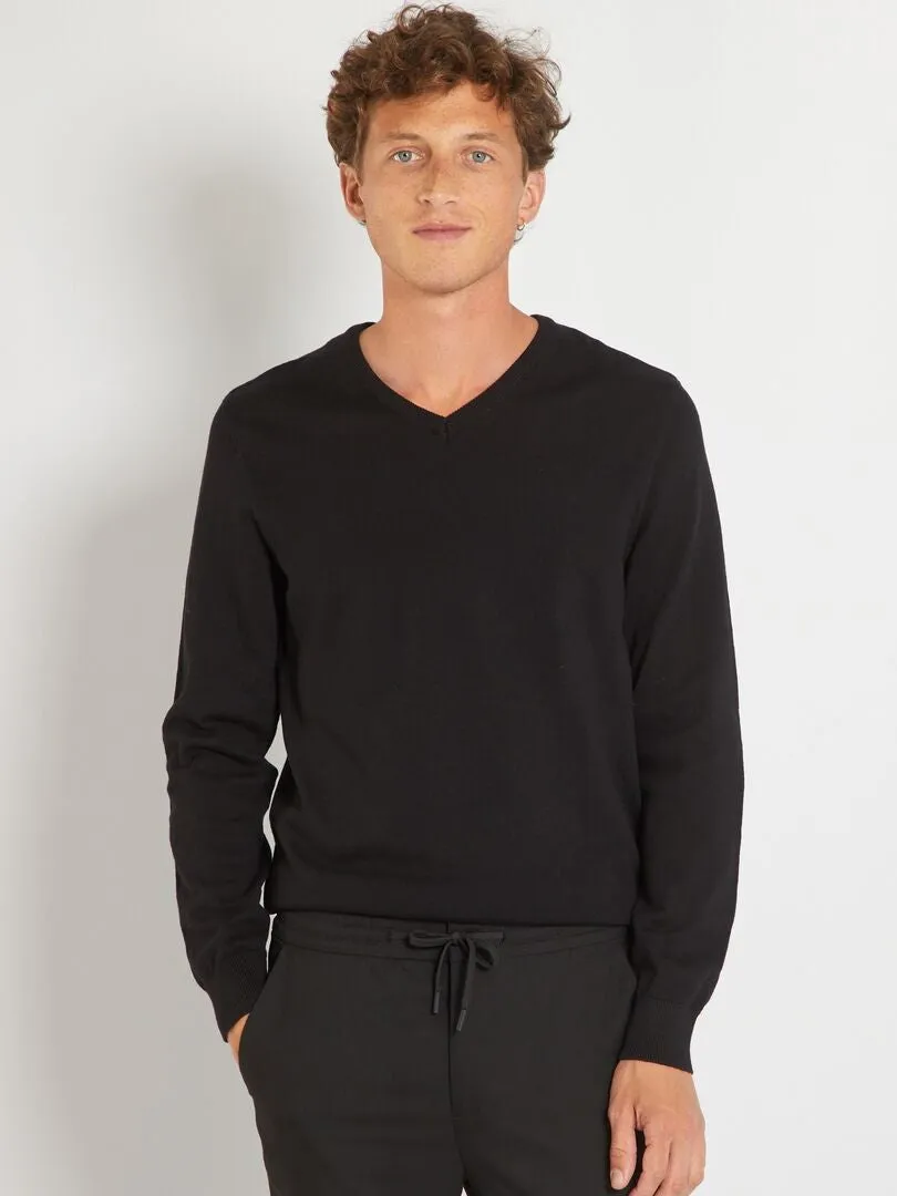 JERSEY BáSICO DE PUNTO LISO  NEGRO