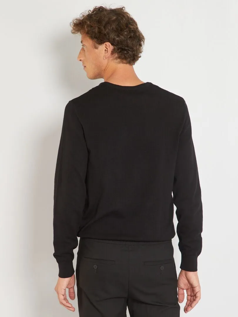 JERSEY BáSICO DE PUNTO LISO  NEGRO