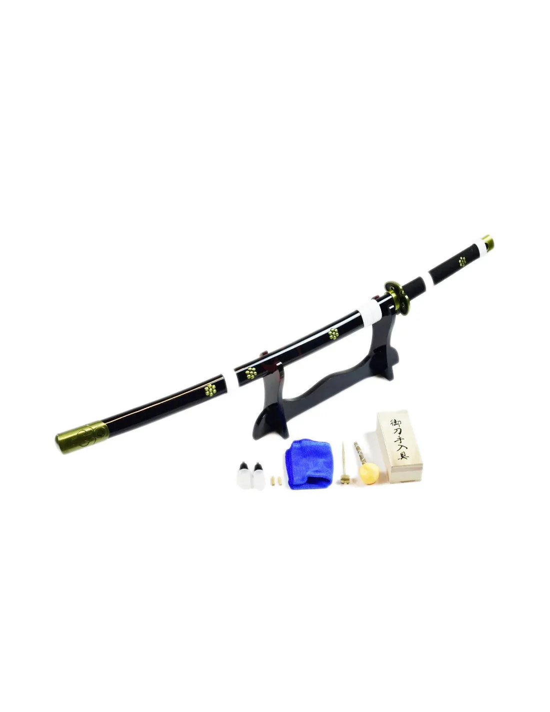 Katana forjada a mano Oden Enma negra de One Piece, set completo
