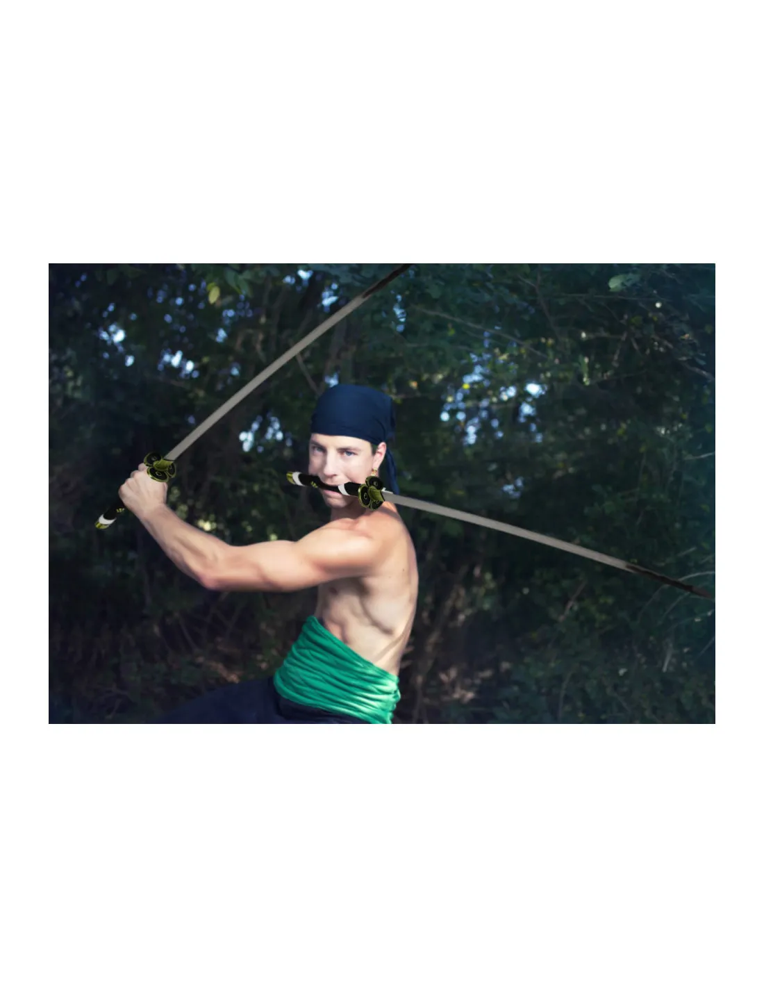Katana forjada a mano Oden Enma negra de One Piece, set completo