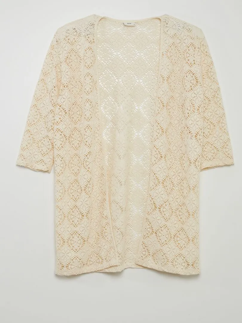 KIMONO DE CROCHé 'JDY'  BEIGE