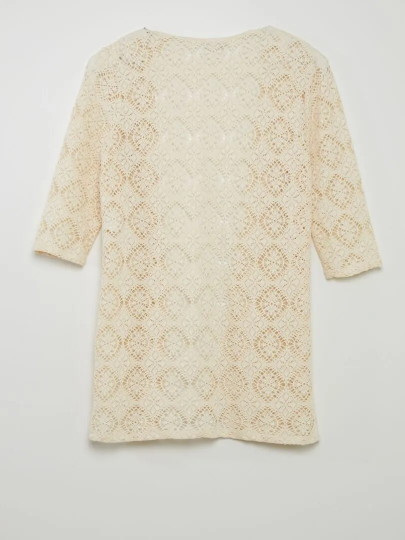 KIMONO DE CROCHé 'JDY'  BEIGE
