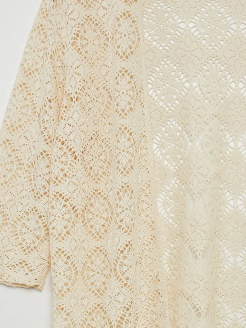 KIMONO DE CROCHé 'JDY'  BEIGE