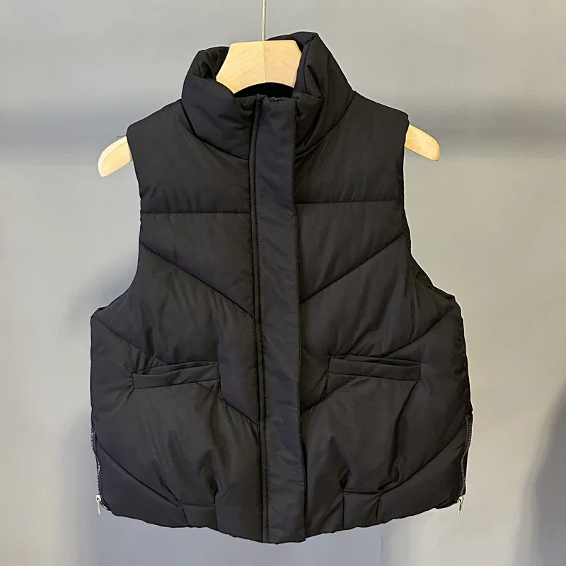 L Diseñador Vest de hojaldre Autumn/Invierno Cabeza de ropa de yoga caliente por el chaleco de algodón Collar Mujer Collar Fraga