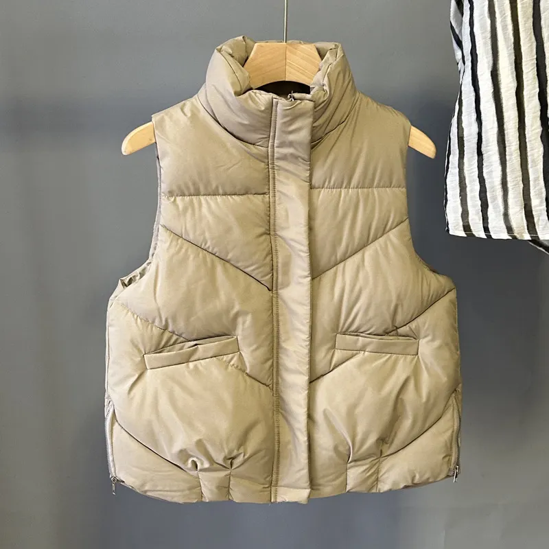L Diseñador Vest de hojaldre Autumn/Invierno Cabeza de ropa de yoga caliente por el chaleco de algodón Collar Mujer Collar Fraga