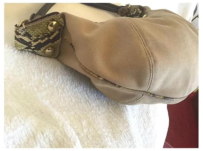 Lancel Bolsos de mano Caqui 