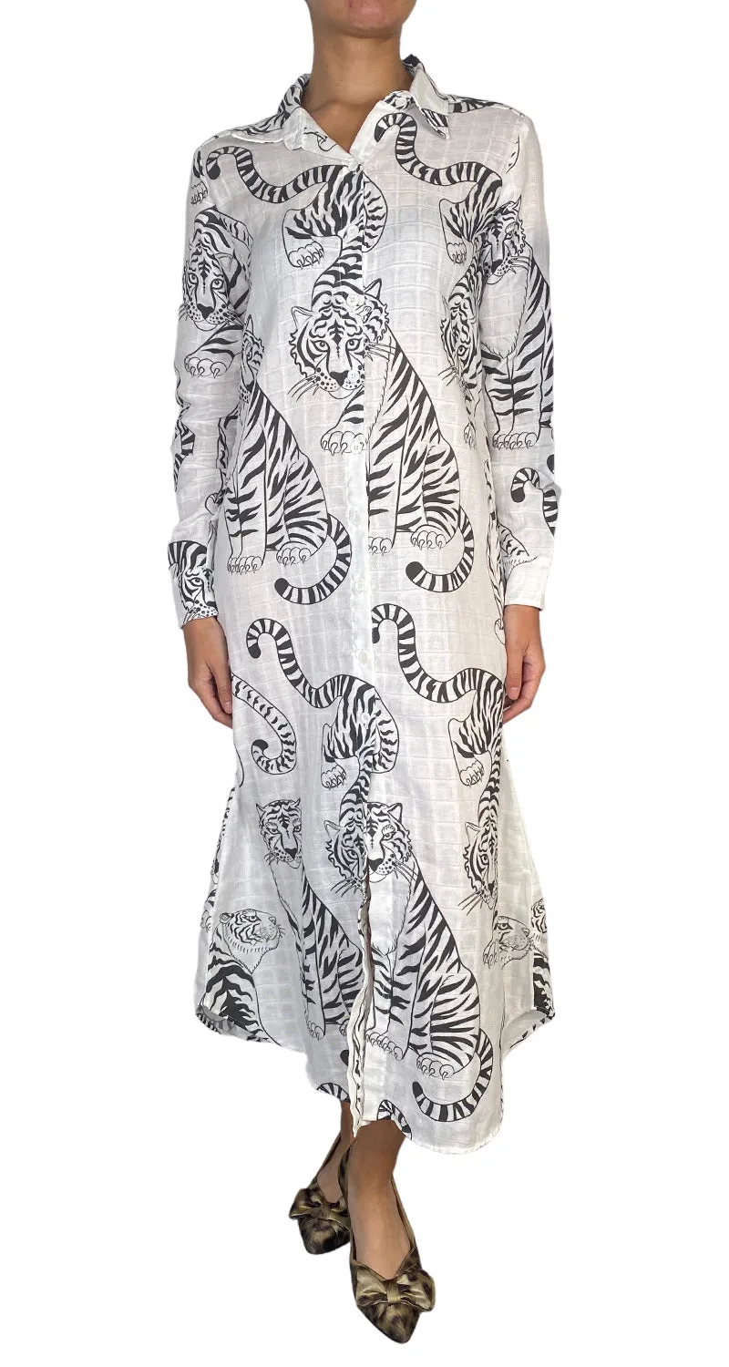 LAS SUREÑAS Vestido Camisero Tiger