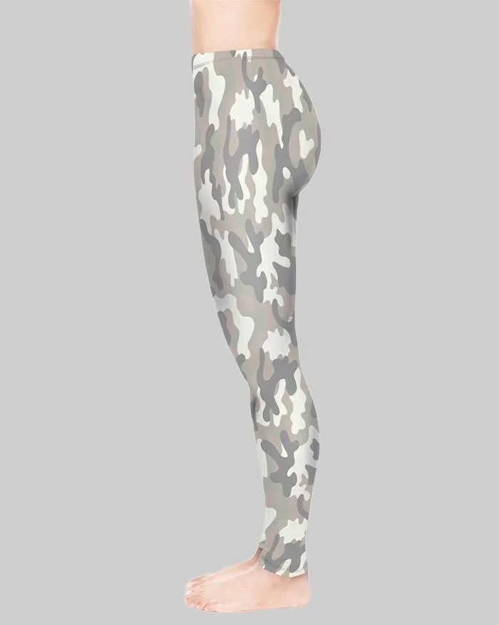 Legging con estampado de yoga y cintura alta con estampado de camuflaje