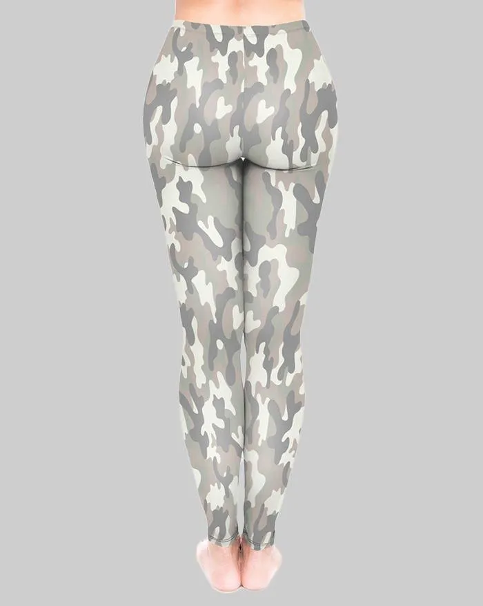 Legging con estampado de yoga y cintura alta con estampado de camuflaje