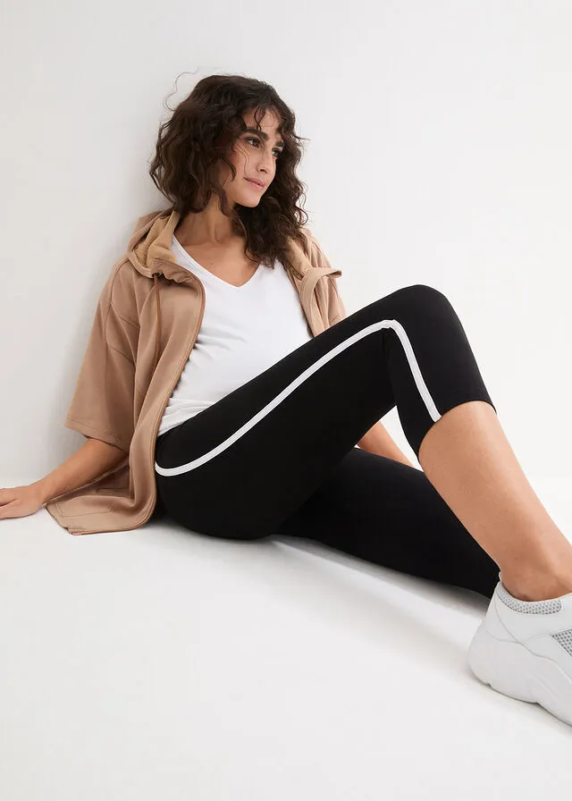 Leggings deportivos, largos, nivel 1 Negro