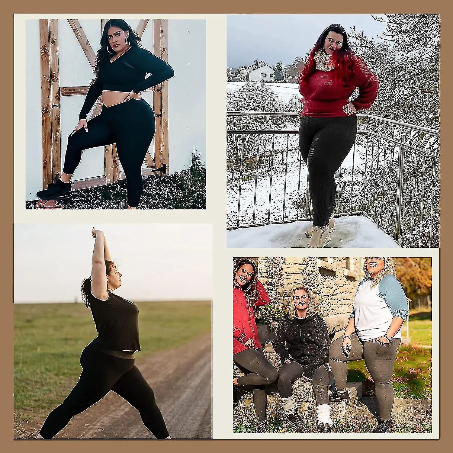 Leggings forrados de lana para mujer Invierno de cintura alta Estiramiento suave Térmica Cálido Pantalones de yoga de entrenamie