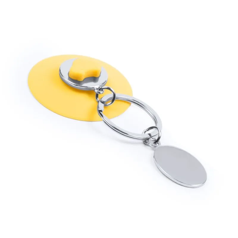 Llavero con ventosa para merchandising con moneda Coltax
