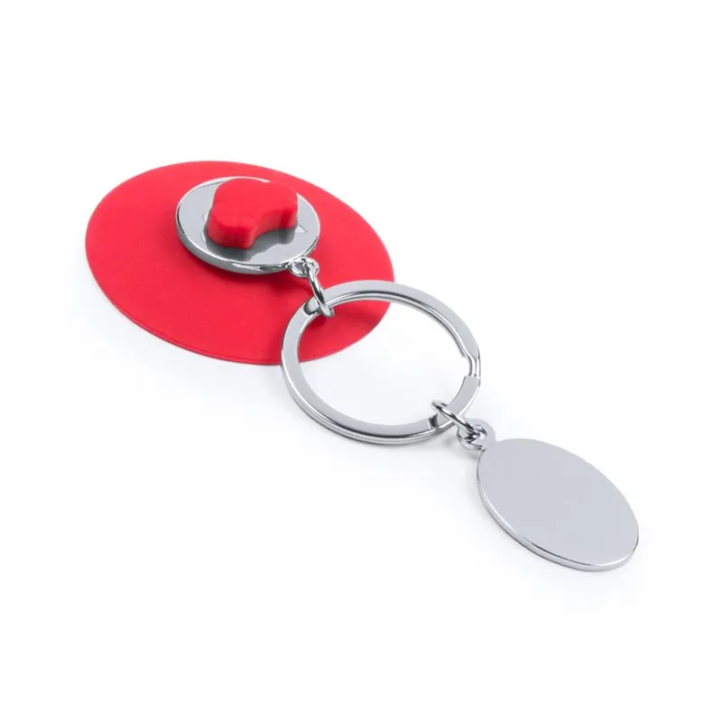 Llavero con ventosa para merchandising con moneda Coltax