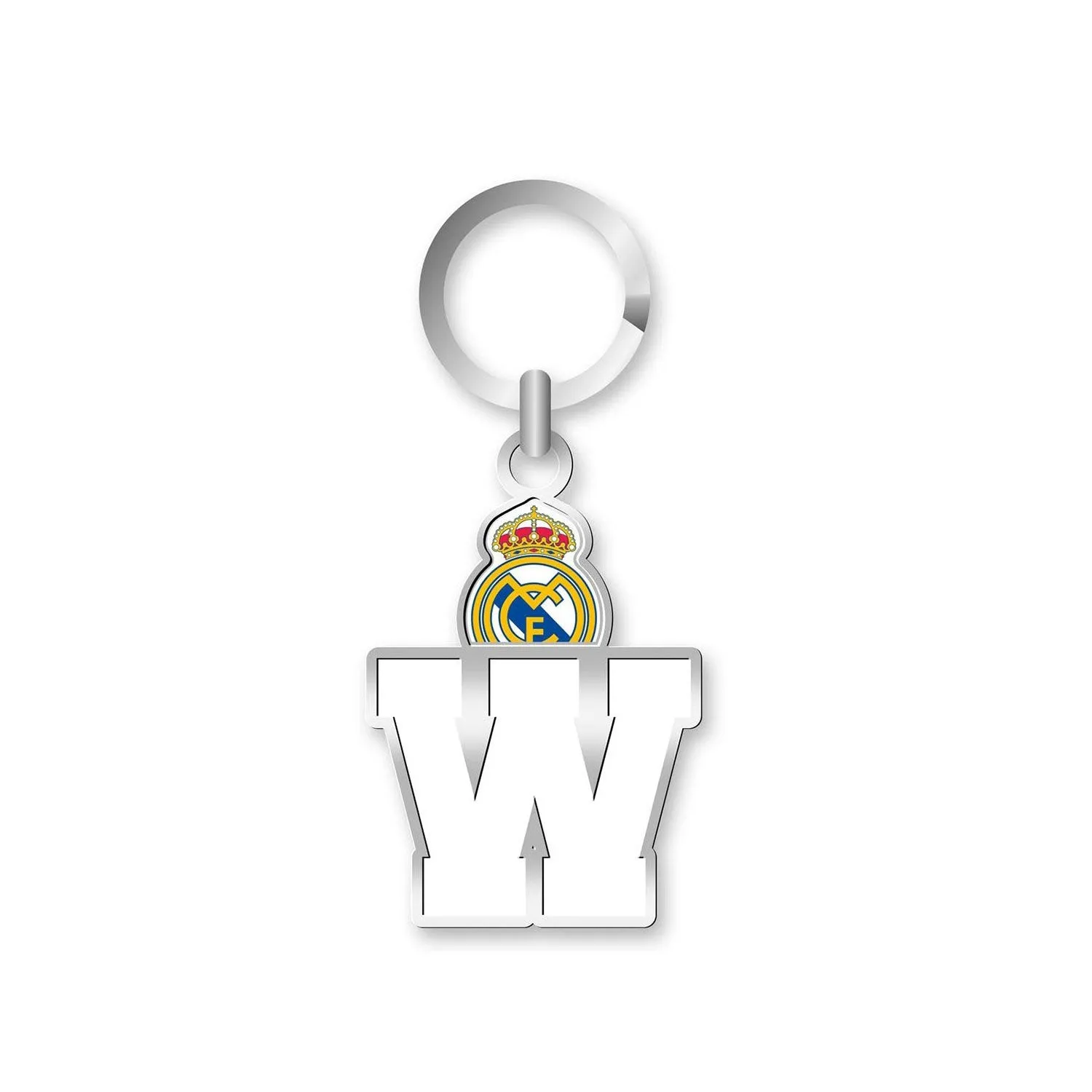 LLAVERO REAL MADRID CON LETRA  W