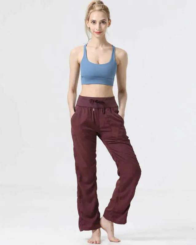 LU256 LEGGINGS DE YOGA PARA ESTUDIO DE BAILE, ROPA DE GIMNASIO CON CORDóN, PANTALONES DEPORTIVOS PARA CORRER Y FITNESS PARA MUJ