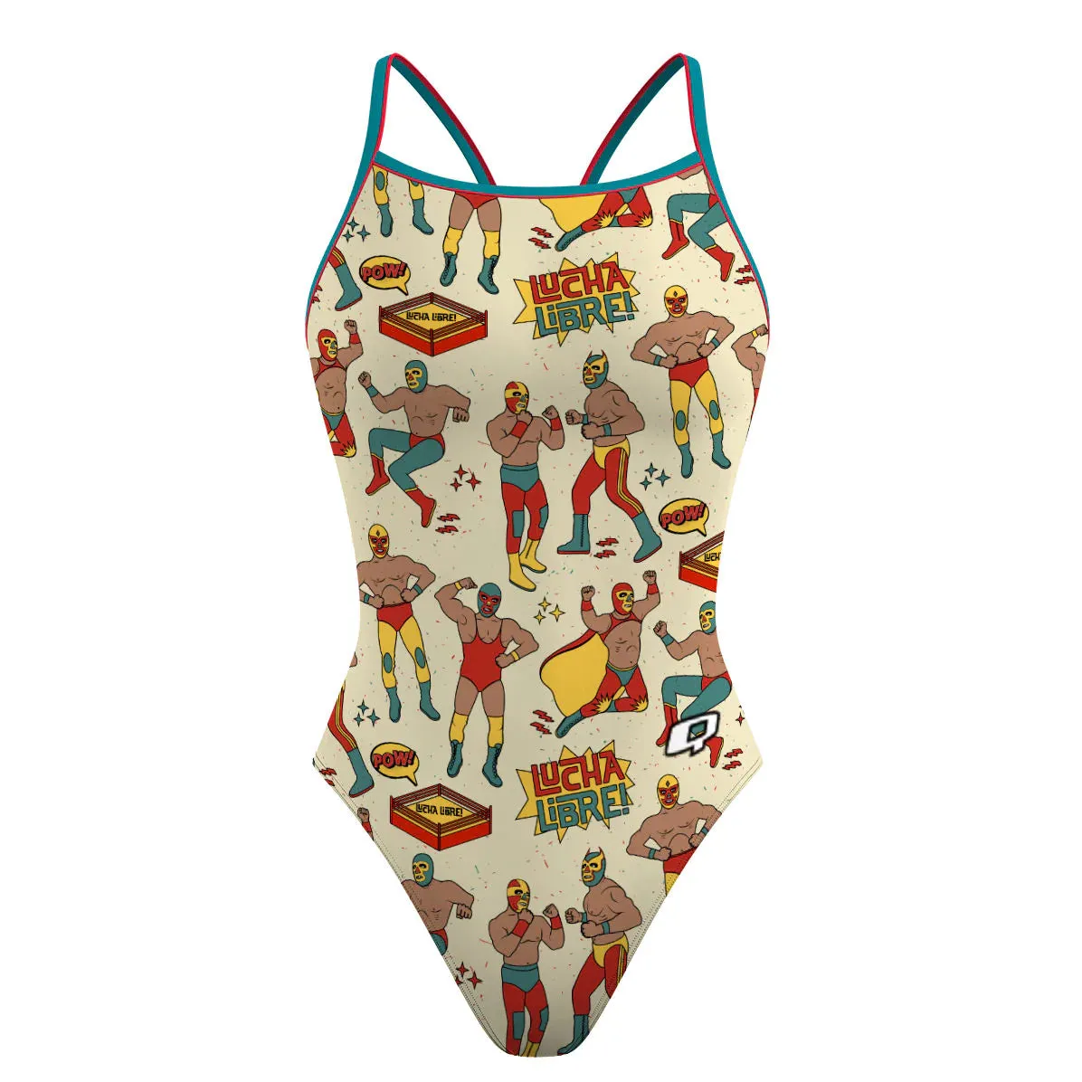 LUCHA LIBRE  SKINNY STRAP SWIMSUIT
