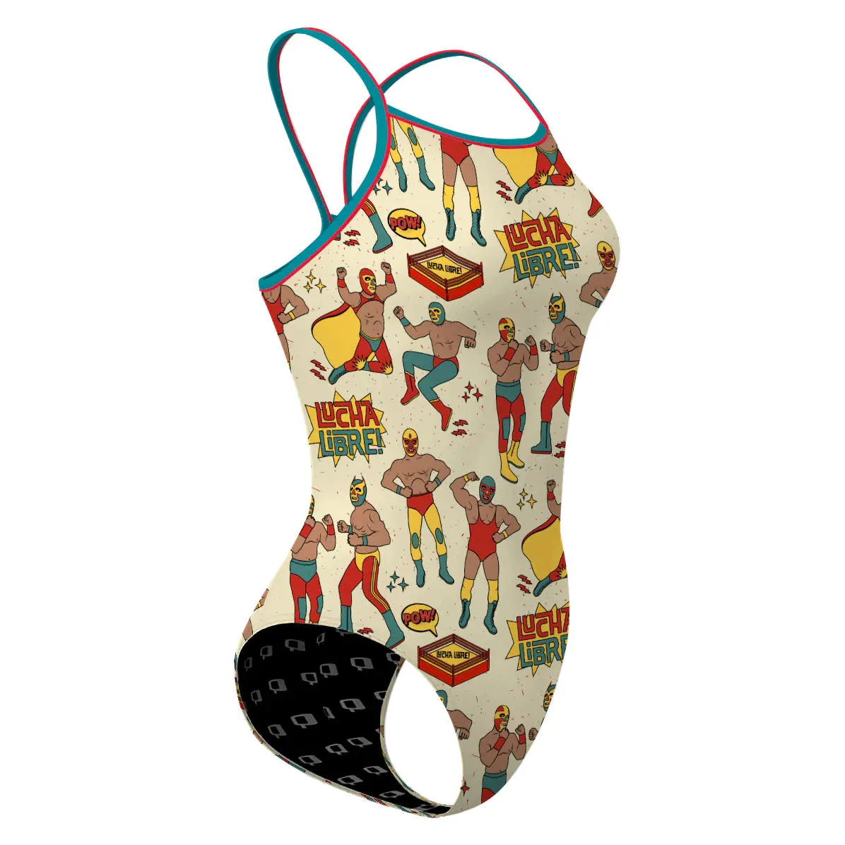 LUCHA LIBRE  SKINNY STRAP SWIMSUIT