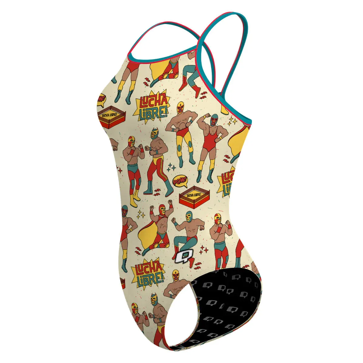 LUCHA LIBRE  SKINNY STRAP SWIMSUIT