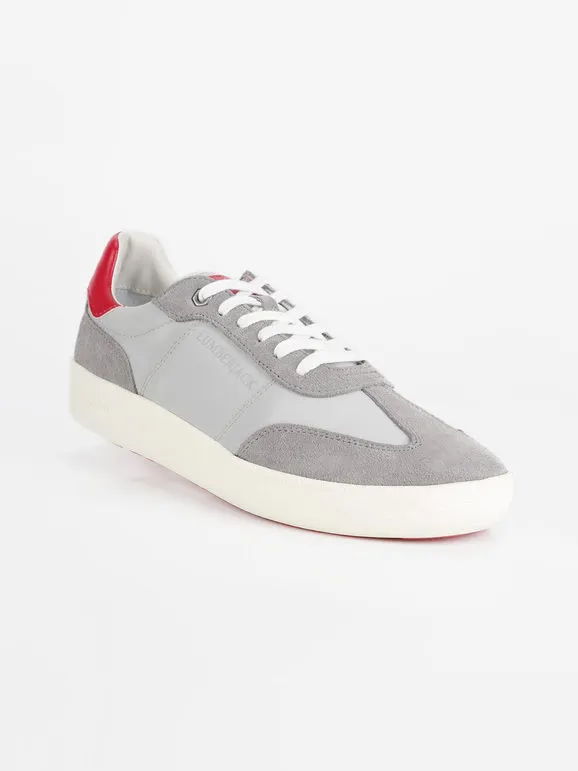 Lumberjack Zapatillas bajas en ante y tejido gris