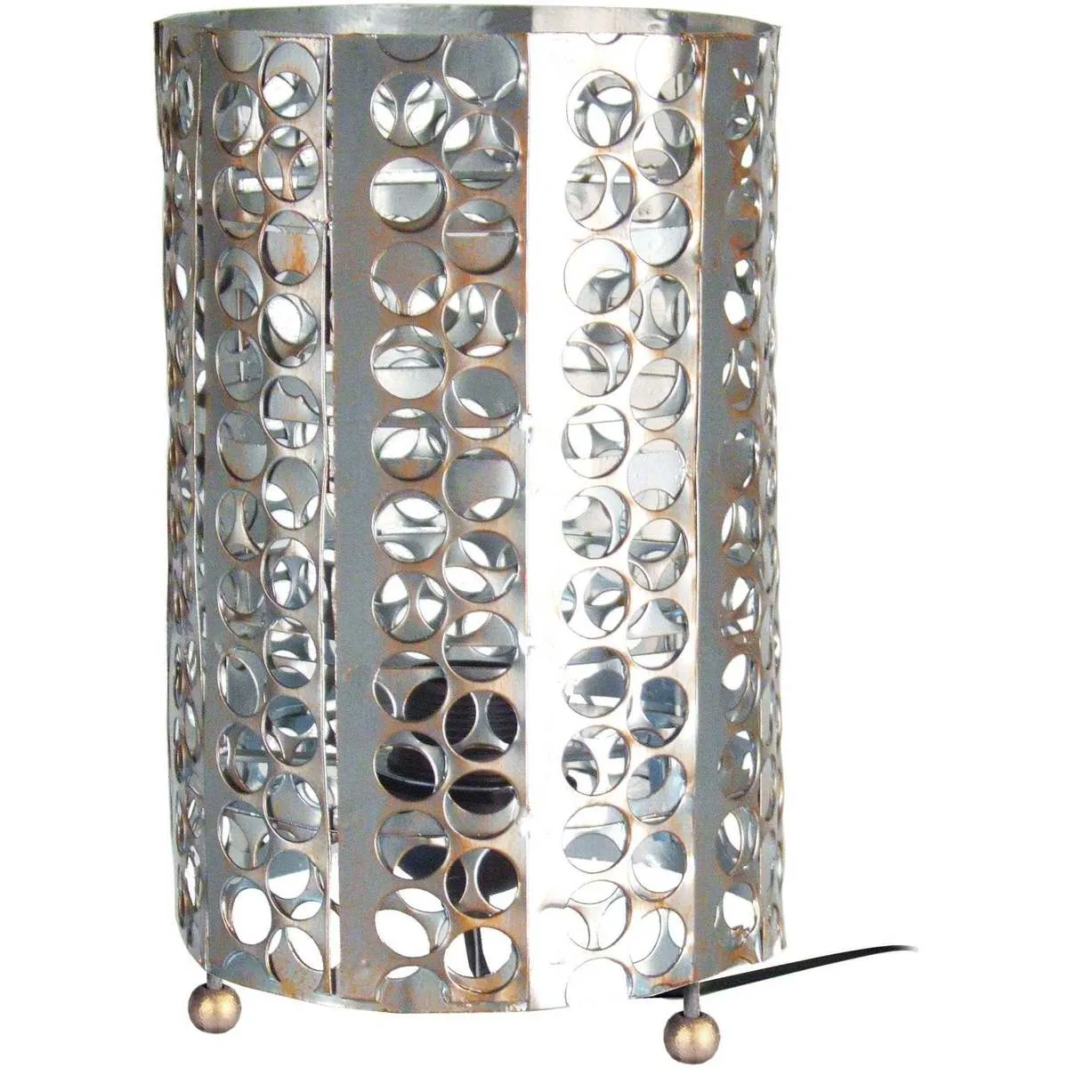 lámpara de noche redondo metal aluminio