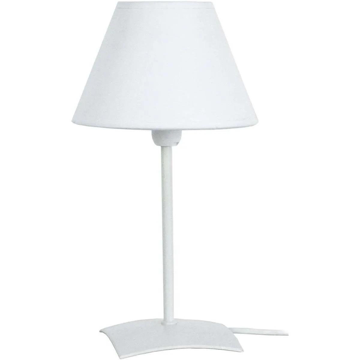 lámpara de noche redondo metal blanco marfil