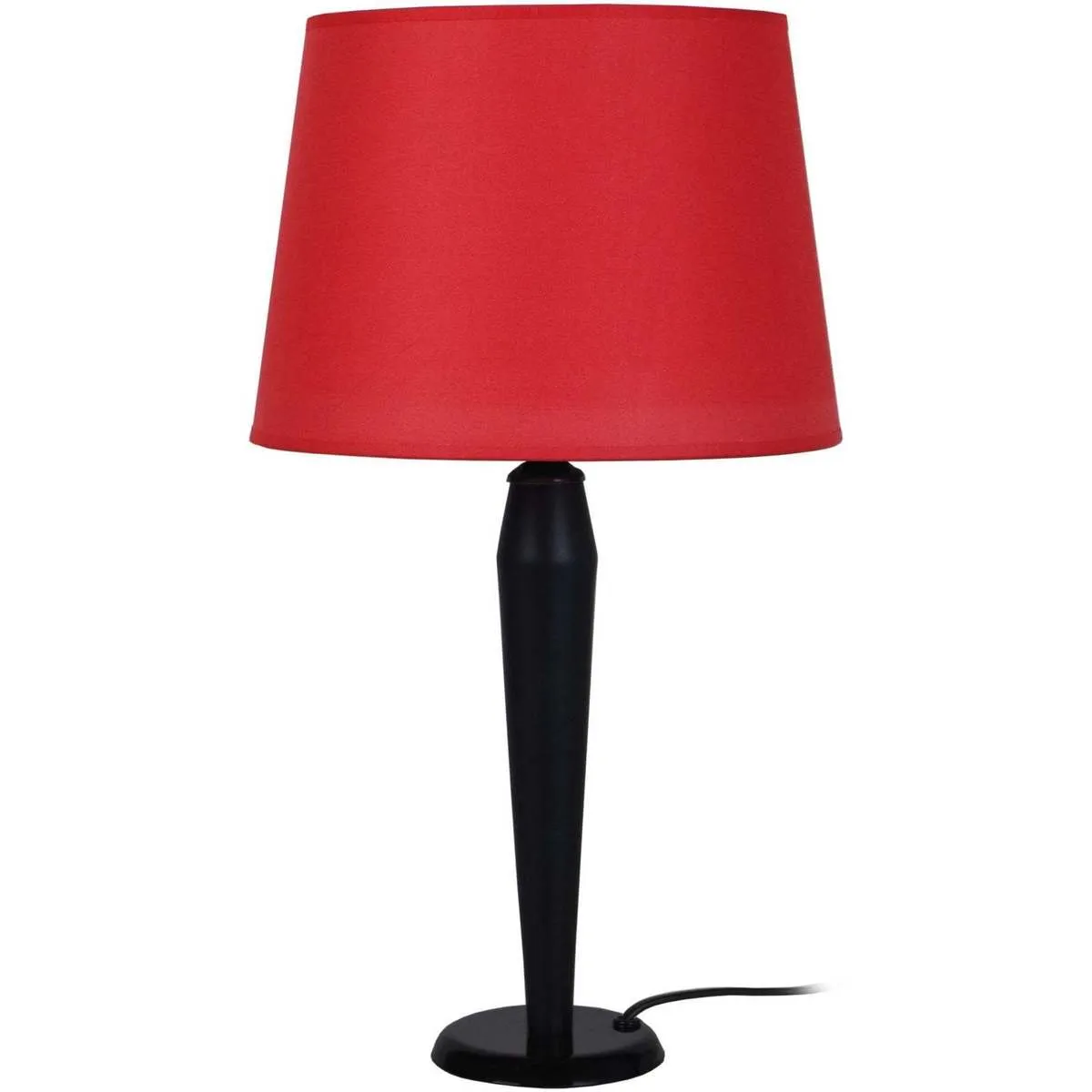lámpara de noche redondo metal y madera negro