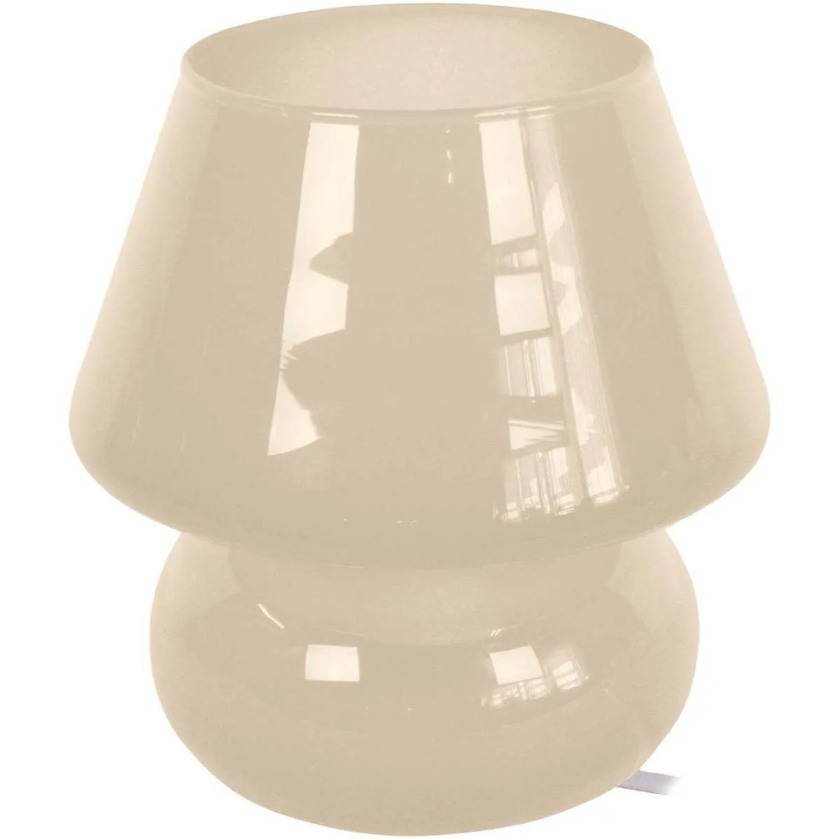 lámpara de noche redondo vidrio beige