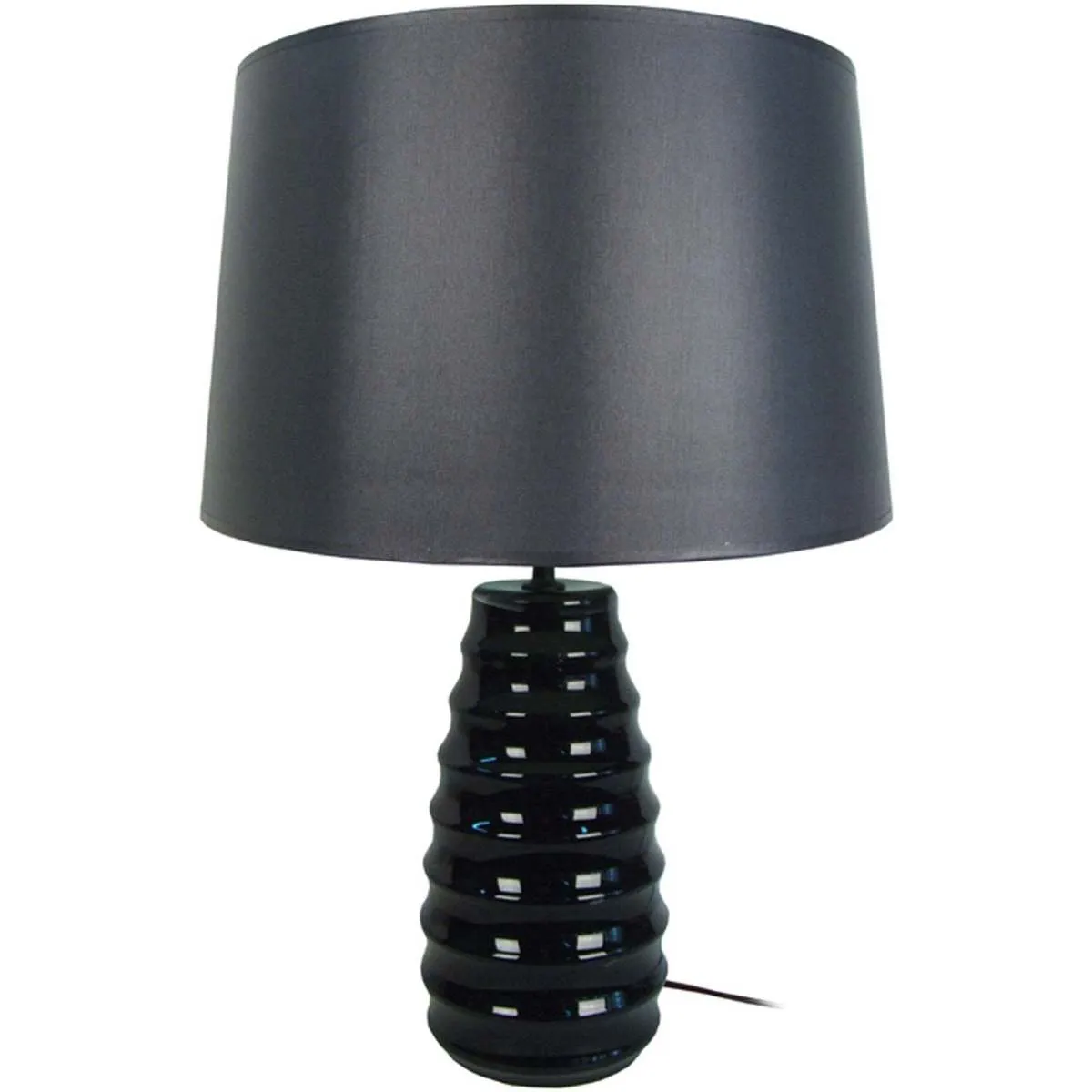 lámpara de noche redondo vidrio negro