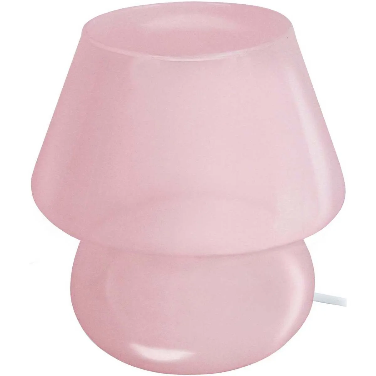 lámpara de noche redondo vidrio rosado