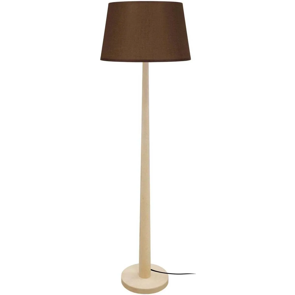 Lámpara de pie pirámide madera natural y marrón