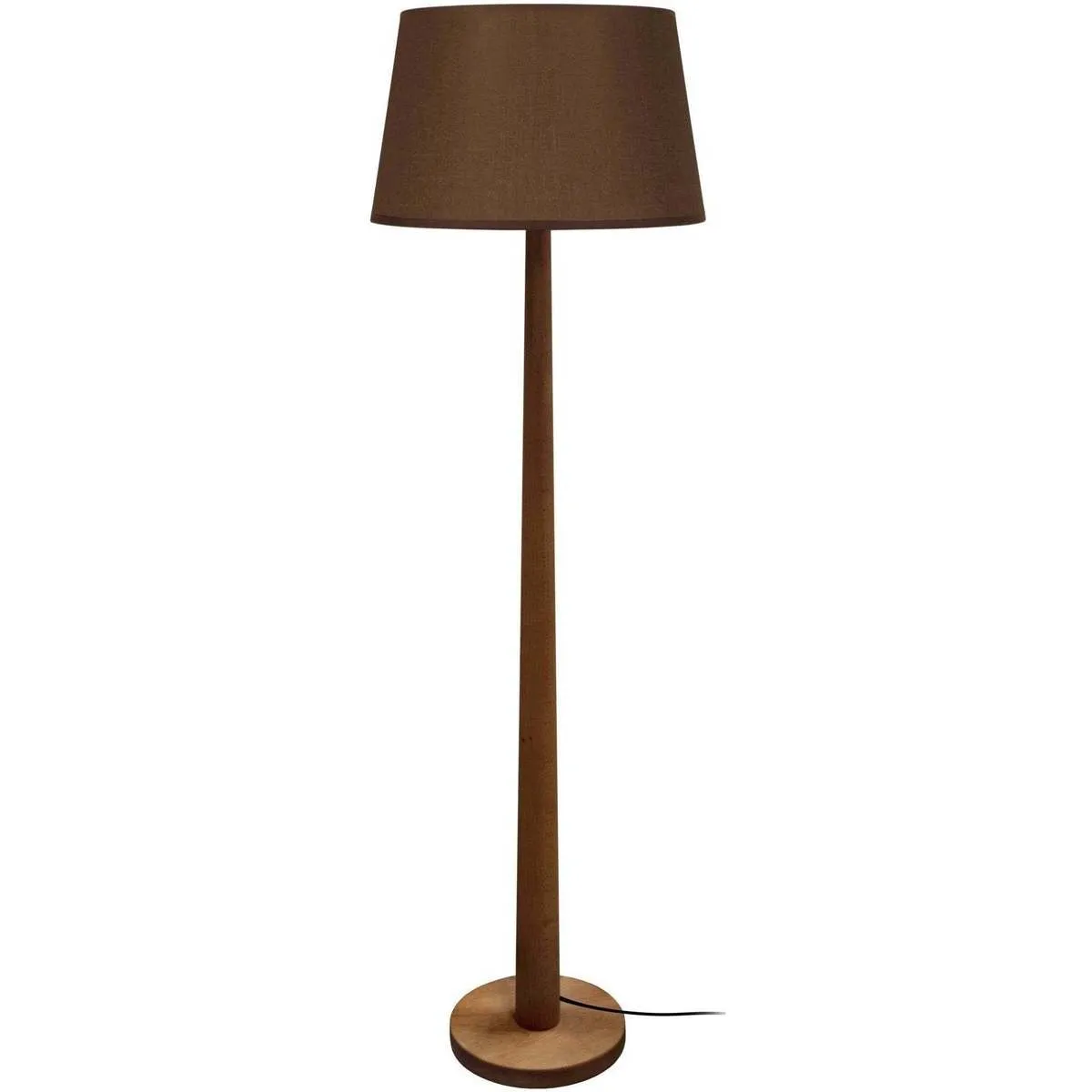 Lámpara de pie pirámide madera oscuro y marrón
